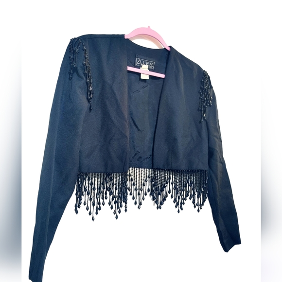 🔥Vintage Beaded Fringe Cropped Jacket - Picture 3 of 13
